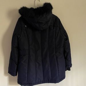 INTL d.e.t.a.i.l.s Women's Coat with Cozy removable Trimmed Hood